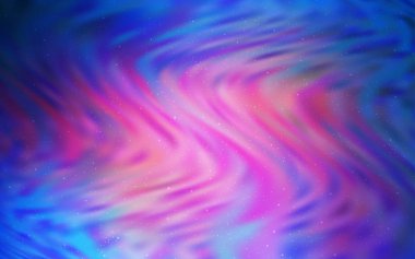 Açık mavi, kırmızı vektör şablon uzay yıldızları ile. Soyut şablonda gökyüzü yıldızlarıyla Shining Illustration. Reklam, poster, afiş için en iyi tasarım.