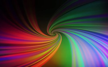 Koyu Multicolor vektör zemin kavisli çizgiler ile. Degrade ile soyut tarzda renkli Illustration. Reklam, poster, afiş için yepyeni tasarım.