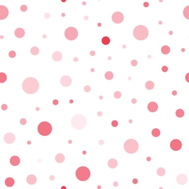 Daire şekilleri ile açık kırmızı vektör Dikişsiz düzeni.