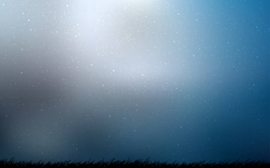 Galaksi yıldızlı hafif Mavili vektör arkaplanı. Parlak astronomik yıldızlı parlak renkli çizimler. Fütürist reklamlar ve kitapçıklar için şablon.