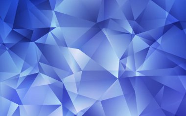 Hafif mavi vektör soyut poligonal şablonu.