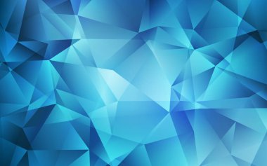 Işık Mavisi vektörü üçgen arkaplan.