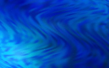 Gece gökyüzü yıldızlı açık mavi vektör deseni. Bulanık dekoratif tasarım galaksi yıldızlarıyla basit bir stilde. Astronomi web siteleri için desen.