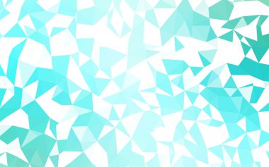 Açık yeşil vektör Çokgen soyut düzeni. Gradyan ile zarif parlak Çokgen çizim. Tasarımınız için üçgen desen.