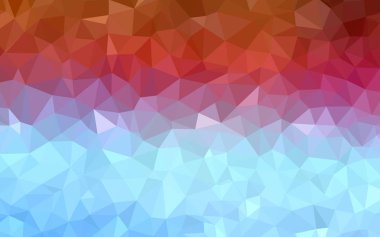 Açık mavi, kırmızı vektör üçgen düzeni parlayan. Degrade ile Origami tarzında geometrik Illustration. Web siteniz için yeni bir doku.