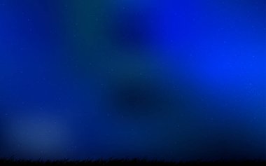 Koyu mavi vektör düzen kozmik yıldız ile.