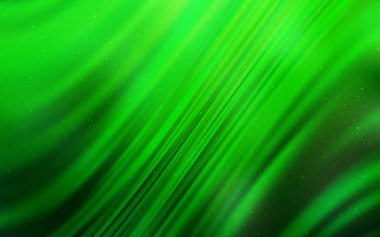 Kozmik yıldızlı açık yeşil vektör düzeni. Bulanık dekoratif tasarım galaksi yıldızlarıyla basit bir stilde. İş ilanınız için akıllı tasarım.