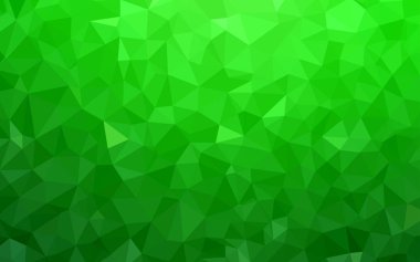 Açık yeşil vektör Çokgen şablon. Üçgenler oluşan parlayan Çokgen illüstrasyon. Tasarımınız için üçgen desen.