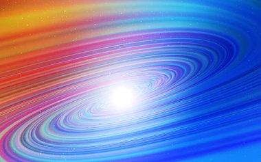 Açık mavi, gece gökyüzü yıldızları ile kırmızı vektör deseni. Renkli kozmik yıldızlar ile glitter soyut illüstrasyon. Kozmik arka planlar için şablon.