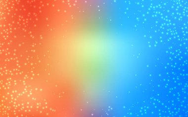 Açık mavi, astronomik yıldızlar ile kırmızı vektör arka plan.