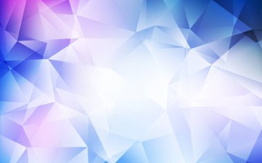 Açık pembe, mavi vektör soyut mozaik zemin. Gradyan ile Çokgen soyut çizim. Broşalım için tamamen yeni bir tasarım.