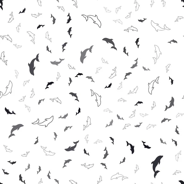 Yunuslarla koyu kırmızı vektör kesintisiz arka plan. Deniz yunusları ile modern soyut illüstrasyon. Hayvanların Web siteleri için desen.