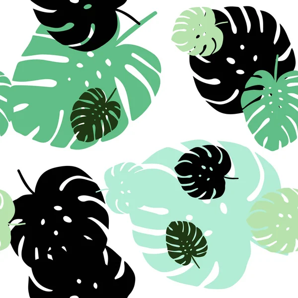 Yaprakları ile açık yeşil vektör Dikişsiz Doodle düzeni. degrade ile zarif doğal desen yaprakları. Kartvizitler, Web siteleri için şablon.