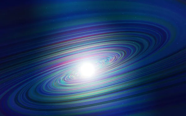 Mörk Blå Vektor Bakgrund Med Galax Stjärnor Glänsande Färgad Illustration — Stock vektor