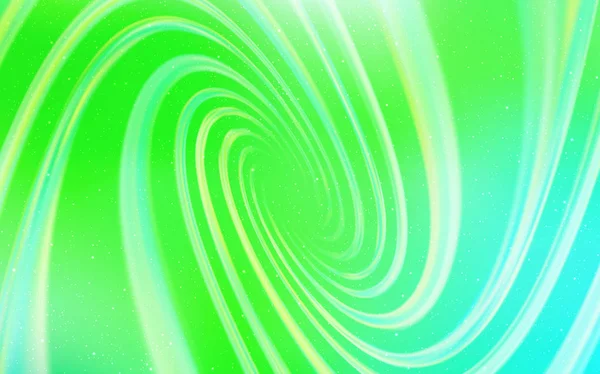 Hellgrüner Vektorhintergrund Mit Galaxiensternen Verschwommenes Dekoratives Design Einfachen Stil Mit — Stockvektor