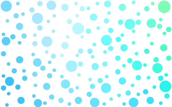 Azul Claro Fondo Vector Verde Con Burbujas Hermosa Ilustración Color — Vector de stock