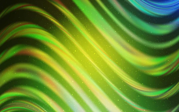 Açık yeşil, kozmik yıldızlı sarı vektör düzeni. Renkli kozmik yıldızlı soyut çizimler. Astronomi web siteleri için desen.