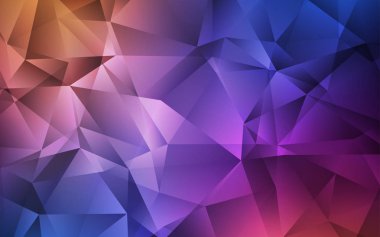 Açık mavi, kırmızı vektör soyut mozaik zemin. Çokgen tarzında tamamen yeni bir renk çizimi. Arka planlarınız için dokulu desen.