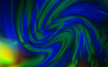 Koyu mavi, yeşil vektör soyut parlak desen. Soyut ve gradyan renkte renkli çizimler. Bir cep telefonu için arka plan.