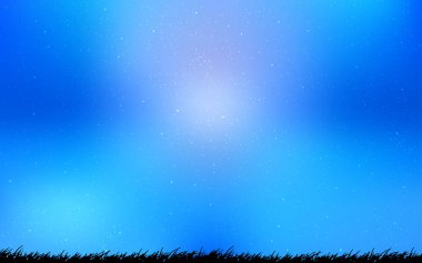 Astronomik yıldızlı hafif BLUE vektör arkaplanı. Bulanık dekoratif tasarım galaksi yıldızlarıyla basit bir stilde. Astroloji web siteleri için desen.