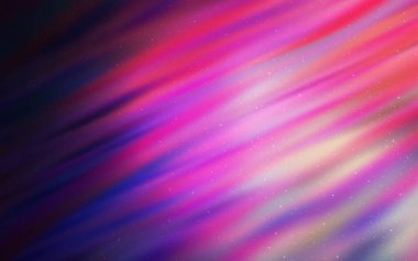 Koyu mor, uzay yıldızlı pembe vektör şablonu. Parlak astronomik yıldızlı parlak renkli çizimler. Kozmik arkaplanlar için şablon.