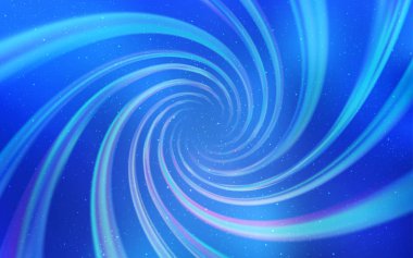 Gece gökyüzü yıldızları ile açık mavi vektör deseni. Renkli kozmik yıldızlar ile glitter soyut illüstrasyon. Futuristik reklam, kitapçıklar için desen.