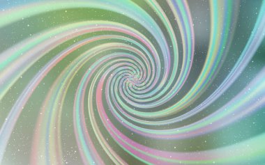 Açık yeşil uzay yıldızlı bir şablon. Parlak astronomik yıldızlı parlak renkli çizimler. İş ilanınız için akıllı tasarım.