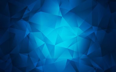 Koyu mavi parlayan üçgen zemin vektör. Renkli resimde üçgenler ile soyut tarzda. Web siteniz için yeni bir doku.