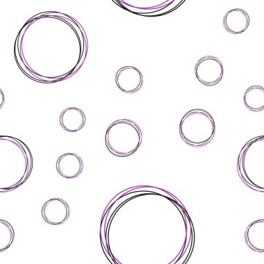 Daire şekilleri ile açık pembe vektör Dikişsiz düzeni. Doğa tarzında renkli kabarcıklar ile soyut Illustration. Pencere jaluzi, perdeler için doku.