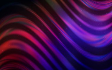 Koyu mavi, uzay yıldızlı kırmızı vektör şablonu. Bulanık dekoratif tasarım galaksi yıldızlarıyla basit bir stilde. Reklamınız, posteriniz, afişiniz için en iyi tasarım.