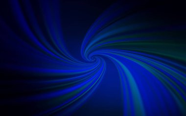 Bükülmüş çizgileri olan koyu mavi vektör arkaplanı.