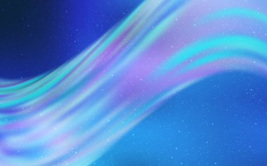 Gece gökyüzü yıldızlı açık mavi vektör deseni. Bulanık dekoratif tasarım galaksi yıldızlarıyla basit bir stilde. Reklamınız, posteriniz, afişiniz için en iyi tasarım.