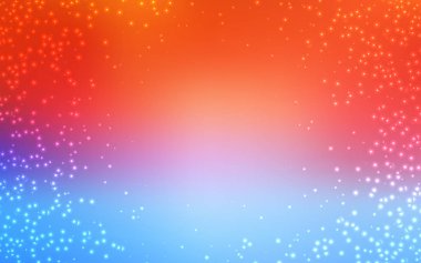 Açık mavi, galaksi yıldızları ile kırmızı vektör arka plan.