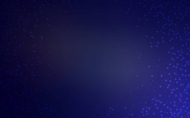 Astronomik yıldızlar ile koyu mor vektör arka plan. Soyut şablonda gökyüzü yıldızlarıyla Shining Illustration. Astronomi Web siteleri için desen.