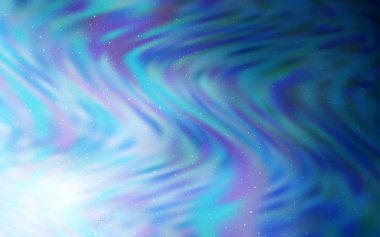 Gece gökyüzü yıldızlı açık mavi vektör deseni. Renkli kozmik yıldızlı soyut çizimler. İş ilanınız için akıllı tasarım.