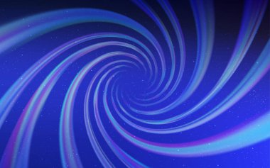 Gece gökyüzünde ışık mavi vektör desenle yıldız. Glitter soyut illüstrasyon renkli kozmik yıldız ile. Kozmik arka planlar için şablon.