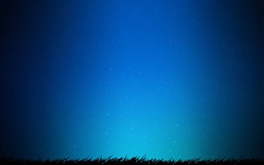 Kozmik yıldızlı koyu mavi vektör düzeni. Bulanık arkaplandaki ve gradyanı olan uzay yıldızları. İş ilanınız için akıllı tasarım.