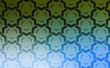 Açık mavi, bükülmüş çizgiler ile yeşil vektör arka plan. Degrade ile soyut tarzda renkli Illustration. Reklam, poster, afiş için yepyeni tasarım.