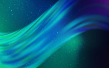 Açık mavi, yeşil vektör şablonu ile uzay yıldızları.