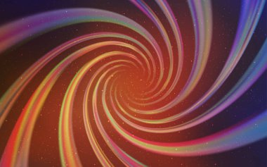 Açık mavi, galaksi yıldızları ile sarı vektör arka plan. Renkli kozmik yıldızlar ile glitter soyut illüstrasyon. Astroloji Web siteleri için desen.