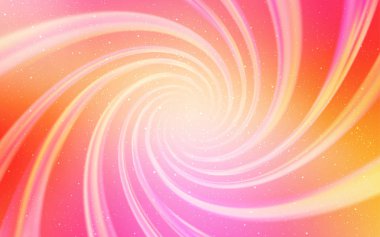 Açık Pembe, galaksi yıldızlı sarı vektör arkaplan. Büyük Ayı yıldızlı modern soyut illüstrasyon. Astronomi web siteleri için desen.