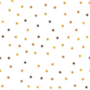 Christmas kar taneleri ile koyu turuncu vektör Dikişsiz arka plan. Noel tarzında kar ile renkli Illustration Shining. Duvar kağıdı, kumaş üreticileri için tasarım.