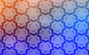 Açık mavi, bükülmüş çizgileri olan sarı vektör deseni. Renkli çizgileri ve şekilleri olan bir örnek. İşiniz için en renkli tasarım..