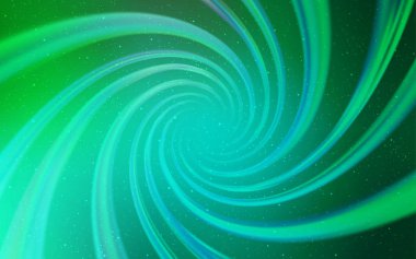 Kozmik Yıldızlar ile açık yeşil vektör düzeni. Renkli kozmik yıldızlar ile glitter soyut illüstrasyon. Futuristik reklam, kitapçıklar için desen.