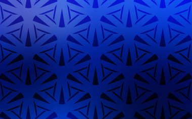 Çokgen tarzı ile koyu mavi vektör deseni. Üçgenler ile soyut tarzda dekoratif tasarım. Açılış sayfası için modern şablon.