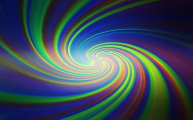 Açık mavi, bükülmüş çizgiler ile yeşil vektör düzeni. Gradyan ile yarı ton tarzında yaratıcı Illustration. İş tasarımınız için desen.