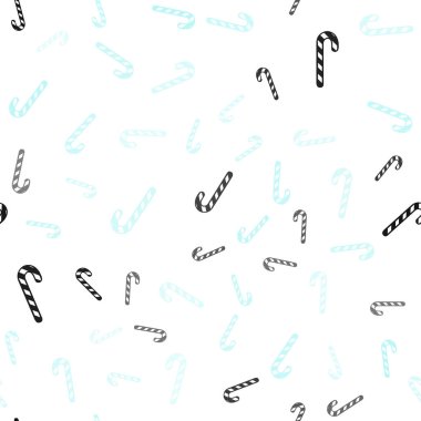 Lezzetli xmas şekerli hafif Mavili vektör deseni.