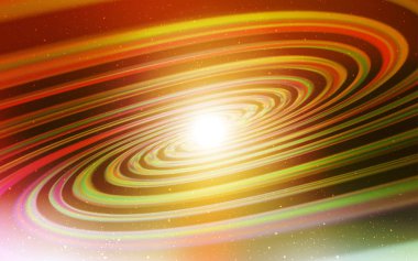 Açık yeşil, Samanyolu yıldızlar ile sarı vektör doku. Parlak astronomik yıldızlar ile renkli Illustration Shining. Astronomi Web siteleri için desen.