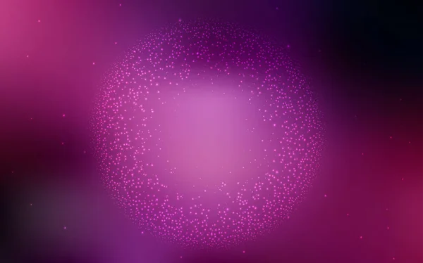 Mörklila Rosa Vektor Bakgrund Med Astronomiska Stjärnor Modern Abstrakt Illustration — Stock vektor
