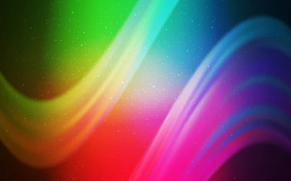Licht Multicolor Vector Patroon Met Nachtelijke Hemel Sterren Ruimte Sterren — Stockvector